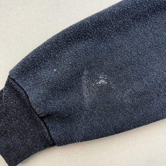 Vintage Cat Sweatshirt Womens Small Black Nature Kitten Eyes Goldfish USA 80s - Picture 8 of 11